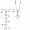 Thumbnail Image 1 of 0.15 CT. Princess-Cut Diamond Solitaire Crown Royal Pendant in 14K White Gold