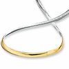 Thumbnail Image 0 of Reversible 4.0mm Omega Necklace Sterling Silver and 10K Gold - 17"