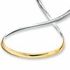 Thumbnail Image 1 of Reversible 4.0mm Omega Necklace Sterling Silver and 10K Gold - 17"