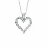 Thumbnail Image 1 of 0.25 CT. T.W. Diamond Heart Pendant in 10K White Gold