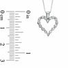 Thumbnail Image 2 of 0.25 CT. T.W. Diamond Heart Pendant in 10K White Gold