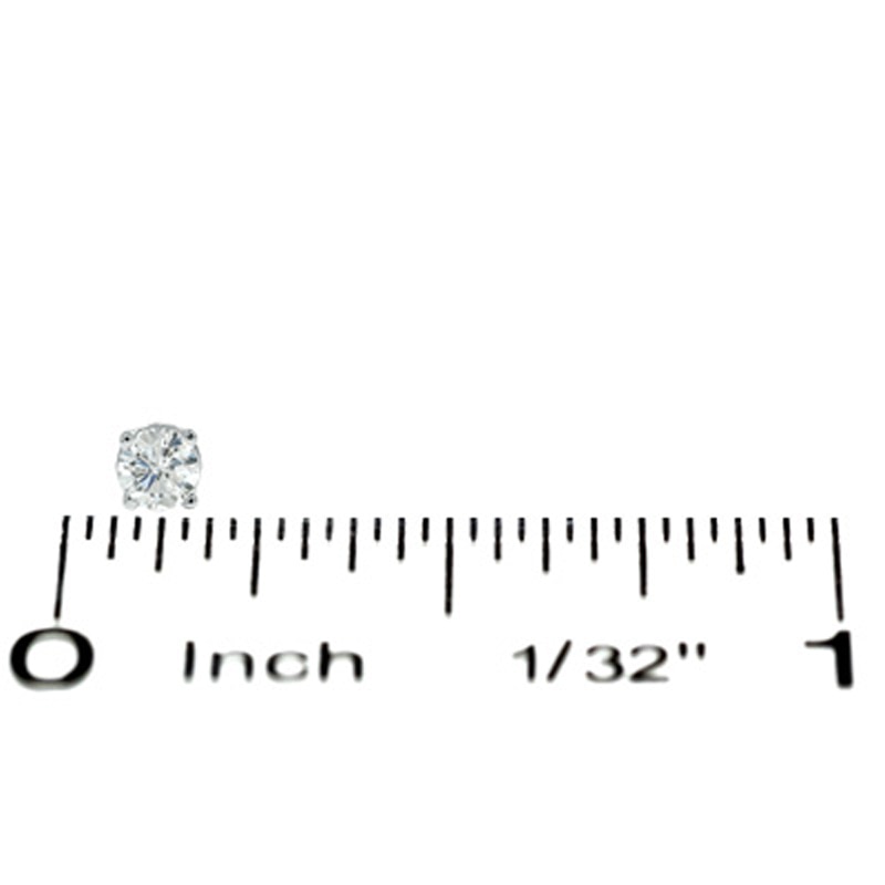 0.20 CT. T.W. Diamond Solitaire Crown Royal Stud Earrings in 14K White Gold (I-J/I2-I3)|Peoples Jewellers