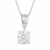 Thumbnail Image 1 of 0.40 CT. Certified Diamond Solitaire Pendant in 14K White Gold (J/I3)