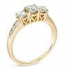 Thumbnail Image 1 of 0.50 CT. T.W. Diamond Past Present Future® Ring in 14K Gold