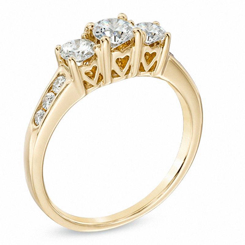 0.50 CT. T.W. Diamond Past Present Future® Ring in 14K Gold