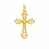 Thumbnail Image 0 of 10K Gold Diamond-Cut Filigree Cross Charm