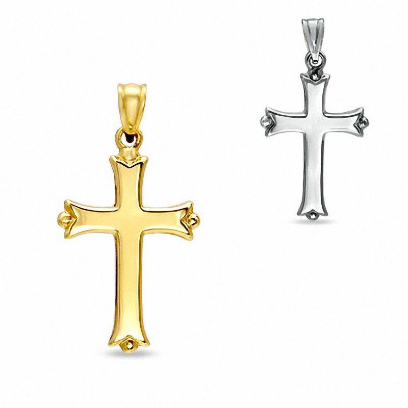 Reversible Cross Charm in 10K Two-Tone Gold|Peoples Jewellers