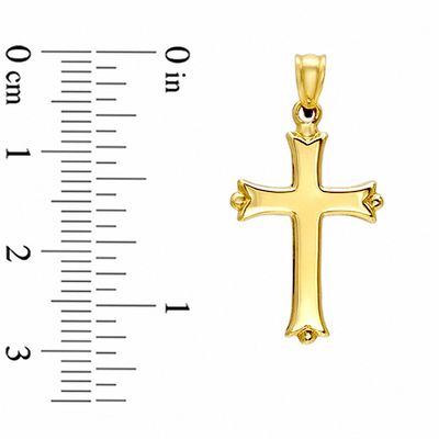 Reversible Cross Charm in 10K Two-Tone Gold