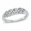 Thumbnail Image 1 of 0.25 CT. T.W. Diamond Twist Wedding Band in 10K White Gold