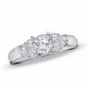 0.50 CT. T.W. Diamond Cluster Engagement Ring in 14K White Gold