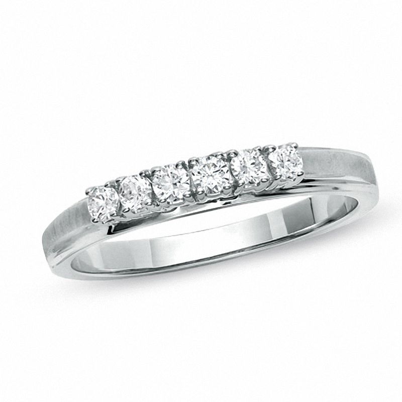 Ladies' CT. T.W. Diamond Wedding Band in 14K White Gold|Peoples Jewellers