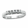 Thumbnail Image 1 of Ladies' 0.20 CT. T.W. Diamond Wedding Band in 14K White Gold