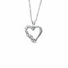0.12 CT. T.W. Diamond Heart Pendant in 10K White Gold