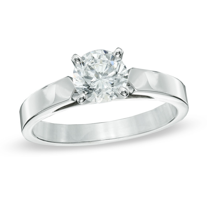 0.50 CT. Diamond Solitaire Crown Royal Engagement Ring in 14K White Gold (J/I2)