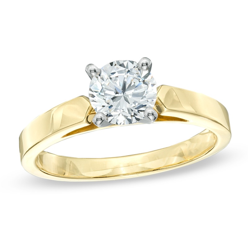 Main Image 1 of 0.70 CT. Diamond Solitaire Crown Royal Engagement Ring in 14K Gold (J/I2)