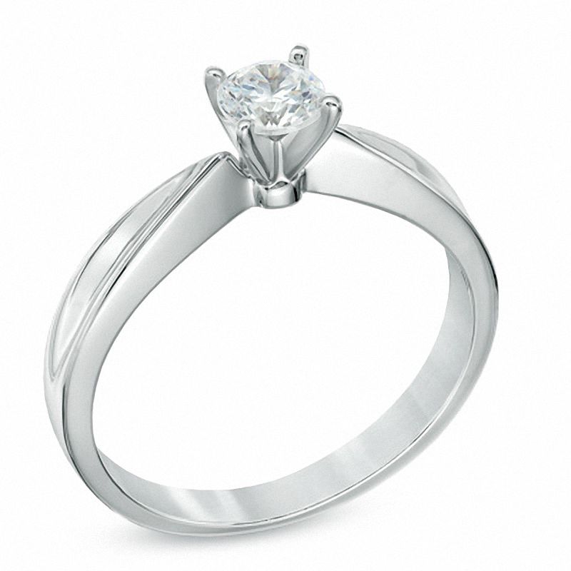 0.30 CT. Certified Prestige® Diamond Solitaire Engagement Ring in 14K White Gold (J/I1)