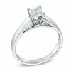 Thumbnail Image 1 of 0.50 CT. Princess-Cut Diamond Solitaire Crown Royal Engagement Ring in 14K White Gold (J/I2)