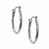 Thumbnail Image 1 of 14K White Gold 18mm Twist Hoop Earrings