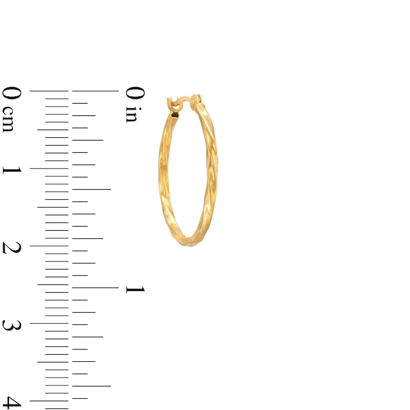 18mm Twist Hoop Earrings in 14K Gold|Peoples Jewellers