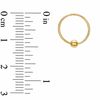 Thumbnail Image 2 of 14K Gold 12.0mm Hoop with Bead Earrings