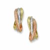 Thumbnail Image 1 of 14K Tri-Colour Gold Bypass Hoop Earrings