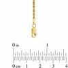3.0mm Glitter Rope Chain Necklace in Hollow 10K Gold