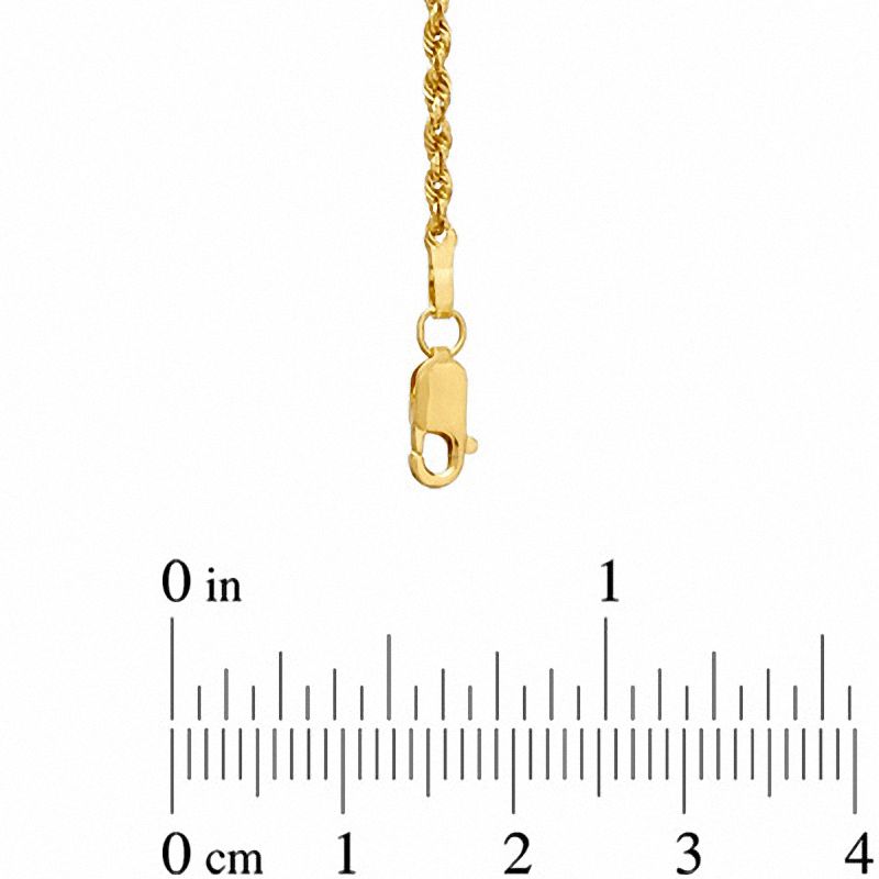Main Image 2 of 3.0mm Glitter Rope Chain Necklace in Hollow 10K Gold - 20"