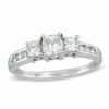 1.00 CT. T.W. Princess-Cut Diamond Three Stone Past Present Future Ring in 14K White Gold