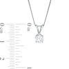 Thumbnail Image 2 of 0.50 CT. Certified Diamond Solitaire Pendant in 14K White Gold (J/I3)