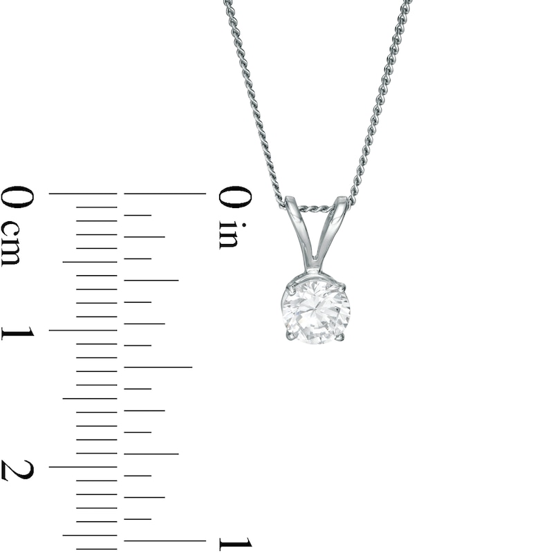 0.50 CT. Certified Diamond Solitaire Pendant in 14K White Gold (J/I3)|Peoples Jewellers