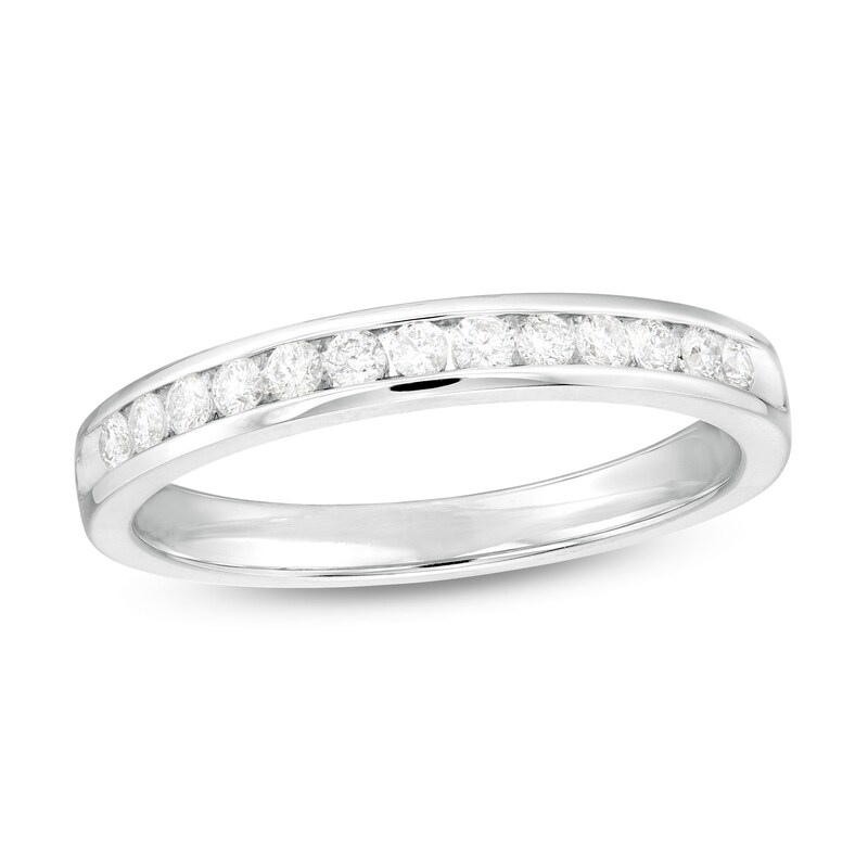 CT. T.W. Diamond Channel Band in 14K White Gold