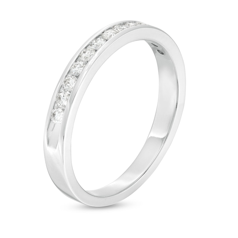 Main Image 3 of 0.25 CT. T.W. Diamond Channel Band in 14K White Gold