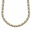 Thumbnail Image 1 of 10K Two-Tone Gold "X" and Heart Stampato Necklace