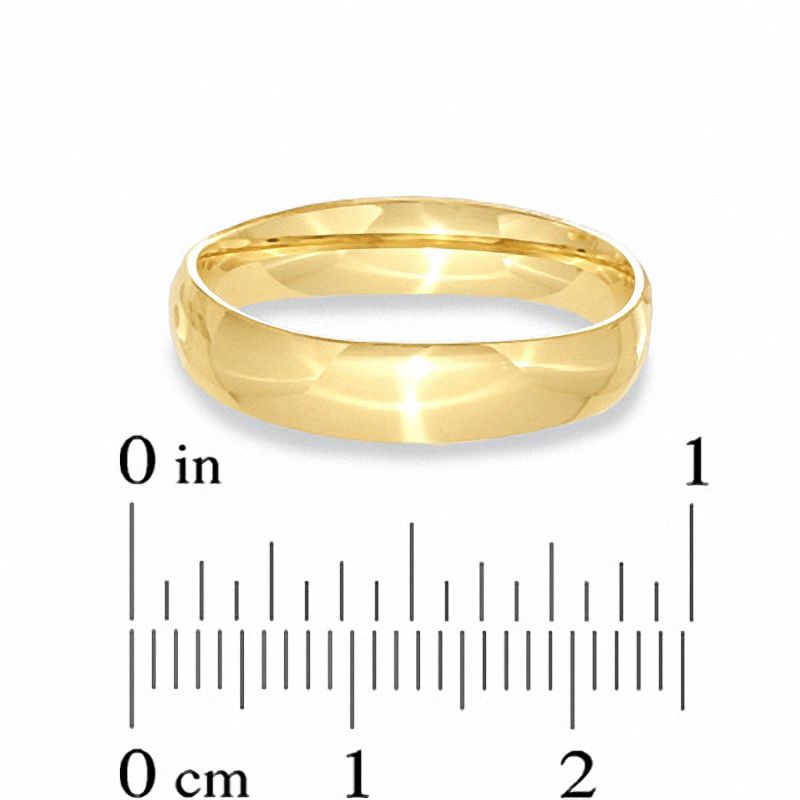 4.0mm Comfort Fit 14K Gold Wedding Band