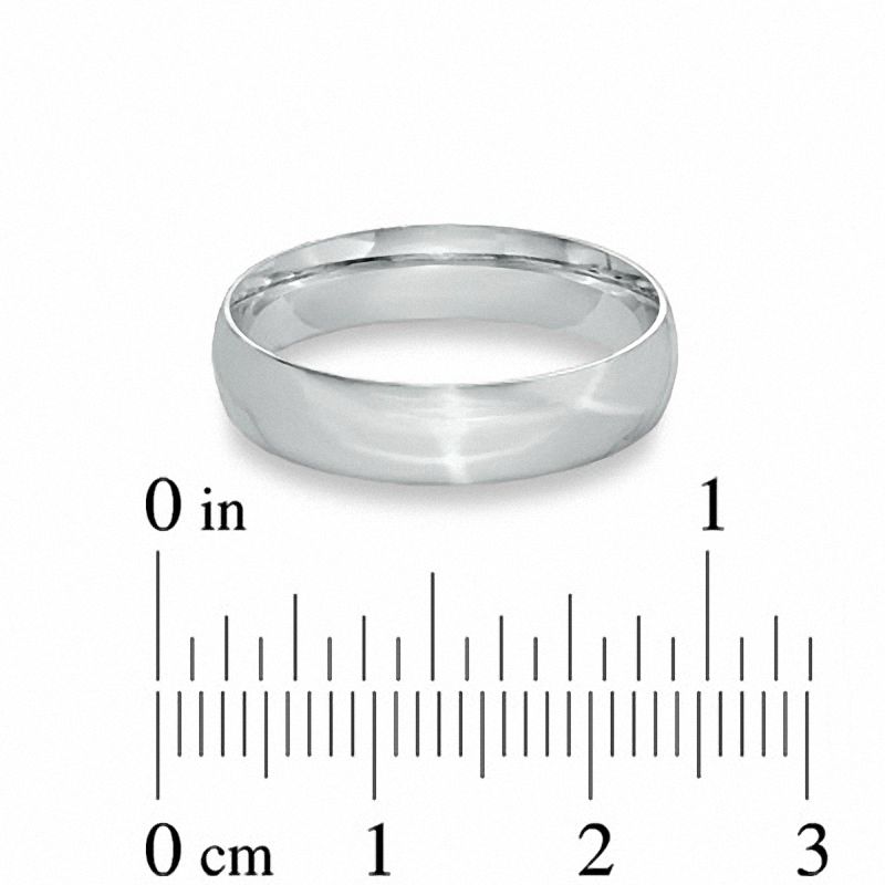 Main Image 3 of 5.0mm Comfort Fit 14K White Gold Wedding Band