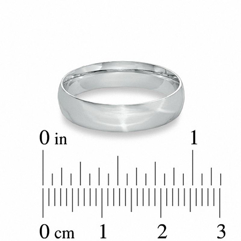 Men's 5.0mm Comfort Fit 14K White Gold Wedding Band|Peoples Jewellers