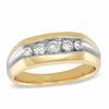 Thumbnail Image 0 of Men's 0.46 CT. T.W. Diamond Five Stone Anniversary Band in 10K Gold