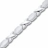 Thumbnail Image 0 of 10K White Gold "X" and "O" Stampato Bracelet