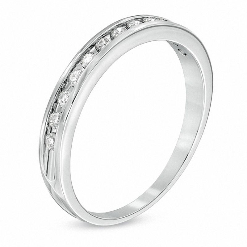Main Image 2 of 0.25 CT. T.W. Diamond Channel Band in 10K White Gold