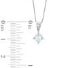 0.25 CT. Princess-Cut Diamond Solitaire Crown Royal Pendant in 14K White Gold (J/I3)