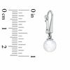 Thumbnail Image 2 of Akoya Cultured Pearl Leverback Earrings in 14K White Gold