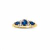 Thumbnail Image 0 of Oval Blue Sapphire Ring in 10K Gold with Diamond Accents