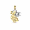 10K Two-Tone Gold Angel Charm