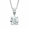Thumbnail Image 0 of 1.00 CT. Certified Diamond Solitaire Crown Royal Pendant in 14K White Gold (J/I3)