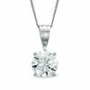 Thumbnail Image 1 of 1.00 CT. Certified Diamond Solitaire Crown Royal Pendant in 14K White Gold (J/I3)
