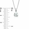 Thumbnail Image 2 of 1.00 CT. Certified Diamond Solitaire Crown Royal Pendant in 14K White Gold (J/I3)