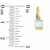 Thumbnail Image 2 of Square Opal Leverback Earrings in 10K Gold with Diamond Accents