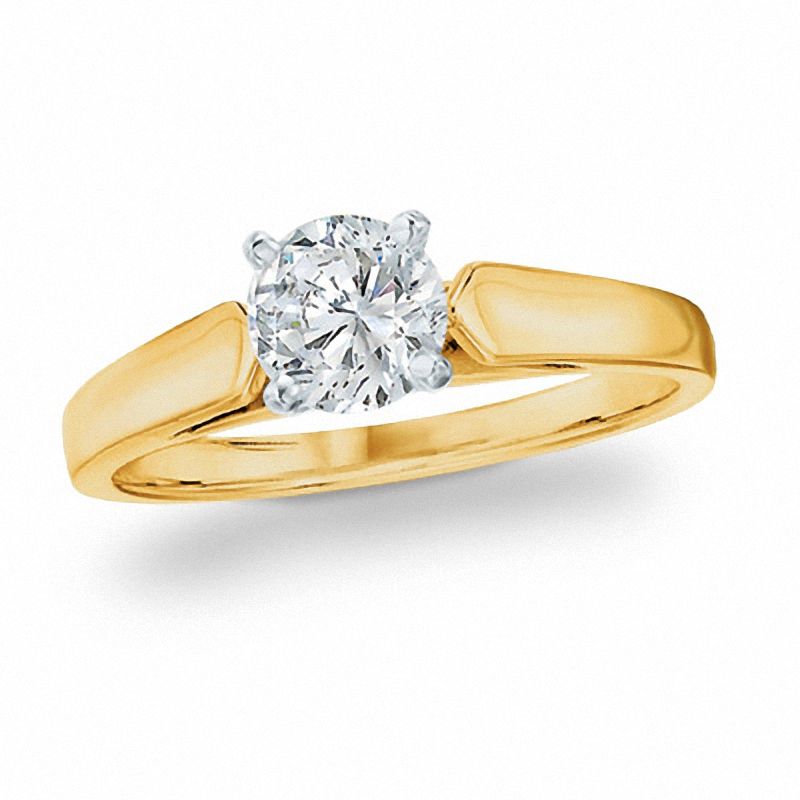 Main Image 1 of 1.20 CT. Diamond Solitaire Engagement Ring in 14K Gold (I-J/I2)