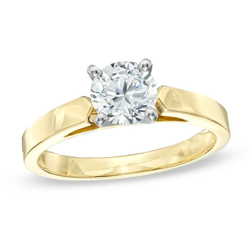 Main Image 1 of 1.50 CT. Diamond Solitaire Crown Royal Engagement Ring in 14K Gold (J/I2)