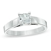 Thumbnail Image 0 of 0.70 CT. Princess-Cut Diamond Solitaire Crown Royal Engagement Ring in 14K White Gold (I-J/I2)